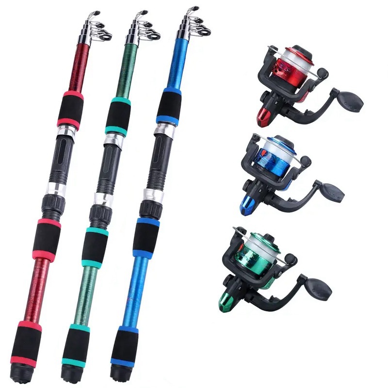 낚시대 세트 텔레스코픽 낚싯대와 스피닝 릴 미끼 후크가 - Fishing Rod Surf 리뷰 및 가격